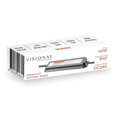 Ūdensizturīgs LED barošanas bloks 24V, 2.5A, 60W, IP67